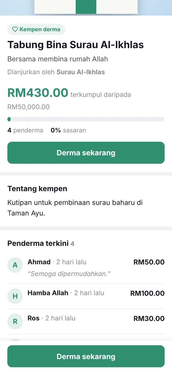 Halaman kempen derma